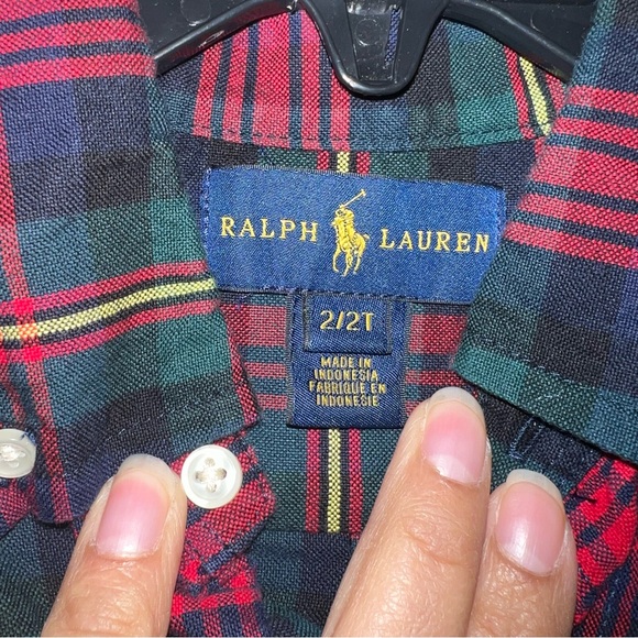 Ralph Lauren long sleeve plaid button down - Picture 2 of 3